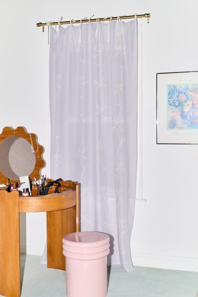 Urban Outfitters Lacey Bows Window Panel In Lavender At