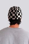 MARVES new york Crochet Checkered Wool Short Roll Beanie
