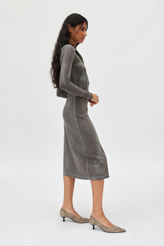 Diesel D-Destrit Knit Long Sleeve Midi Dress | Urban Outfitters