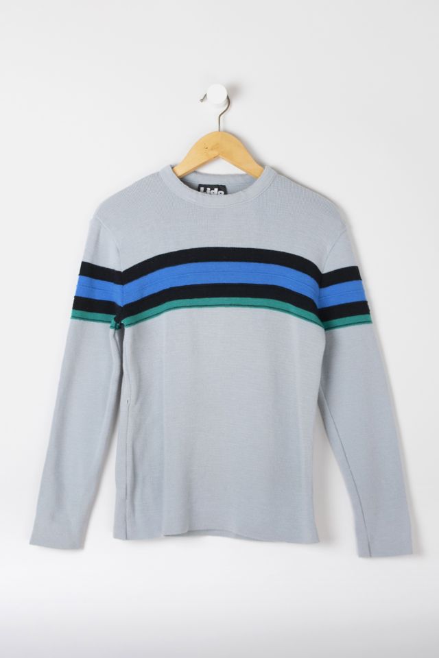 Vintage 80s Grey Striped Sweater Urban Outfitters