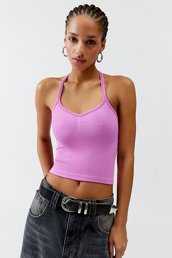 Out From Under Clara Seamless Contour Halter Top In Purple, Women's At Urban Outfitters
