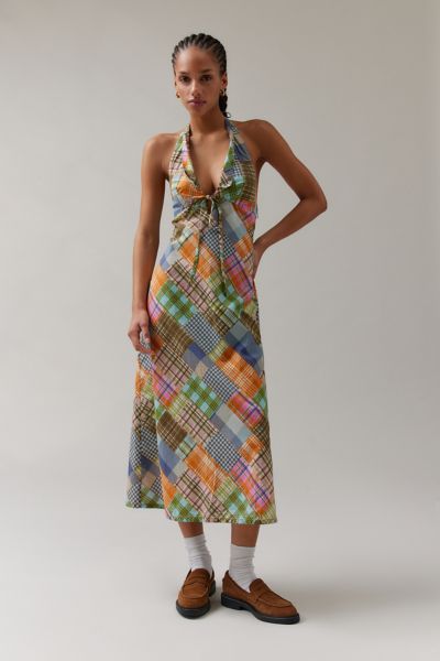 Shop Bdg Danny Madras Halter Dress In Assorted, Women's At Urban Outfitters