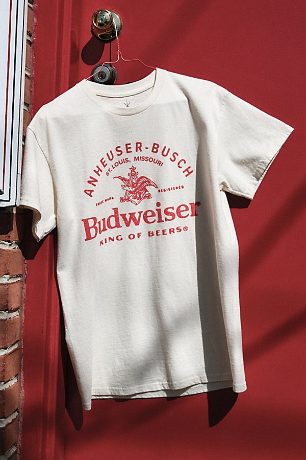 Urban Outfitters Budweiser King Of Beers Tee In Ivory, Men's At