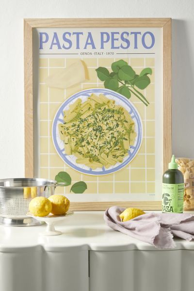 Shop Pstr Studio Elin Pk Pasta Pesto Art Print At Urban Outfitters