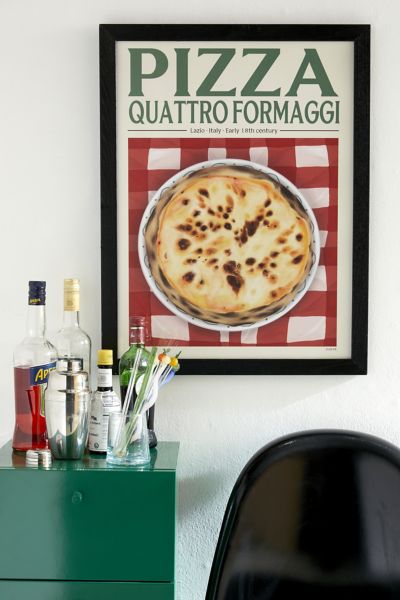 PSTR Studio Elin PK Pizza Quattro Formaggi Frameless Art Print