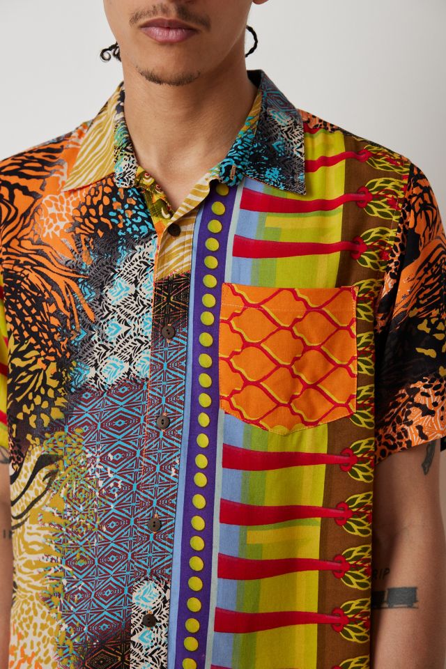 Raga Man Rithik Patterned Short Sleeve Button-Down Shirt #3