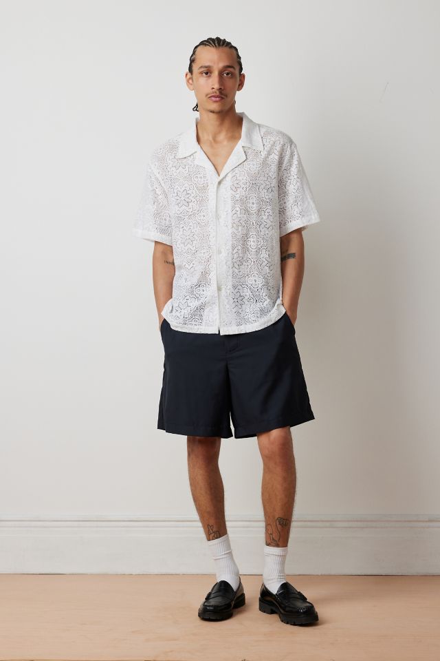 Raga Man Chetan Lace Short Sleeve Button-Down Shirt #3