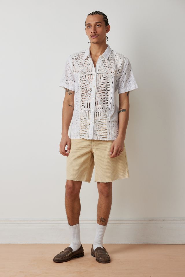 Raga Man Riaan Eyelet & Crochet Short Sleeve Shirt #2