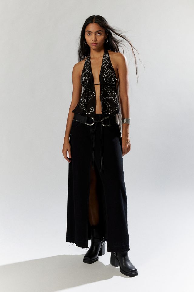 Silence + Noise Maria Embellished Flyaway Halter Top | Urban