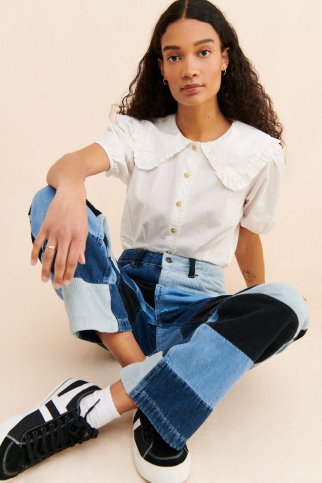 The Ragged Priest Merge Patchwork Dad Jeans #2