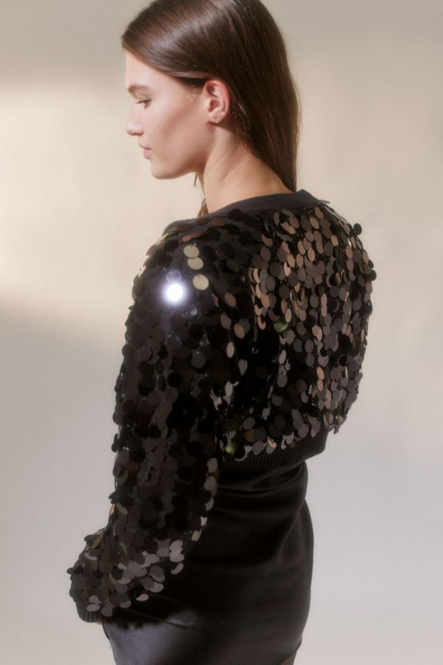 UO Iris Sequin Cropped Cardigan #1