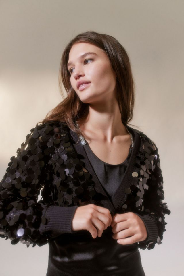UO Iris Sequin Cropped Cardigan #2