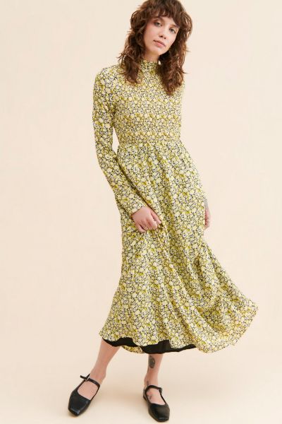 [JILLSTUART]★25SS★ Shirring Decoration Cotton Mix Dress Amazon.com: Design a New v Neck & Half Sleeve & gethering