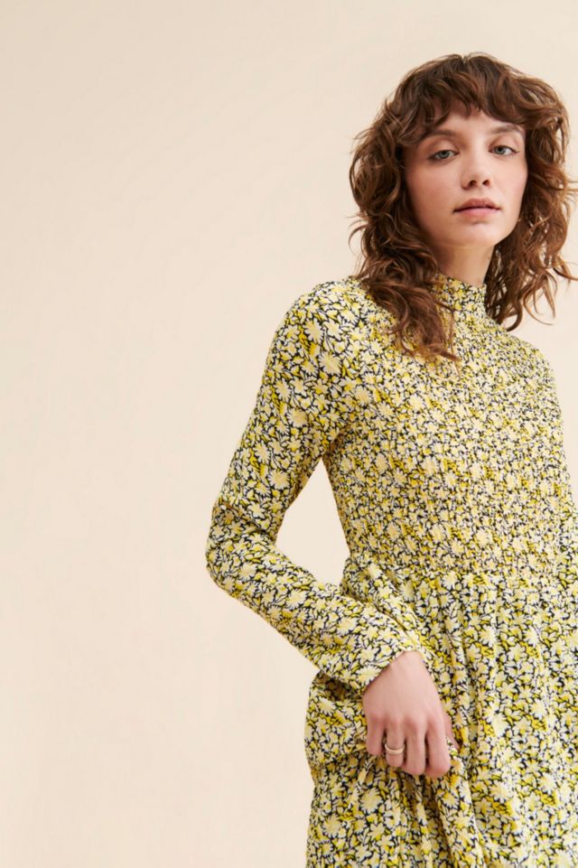 ★韓国人気★I AM MARI★PIET SHIRRING FLOWER DRESS Buy SURI RUFFLE MAXI DRESS | Johnny Was