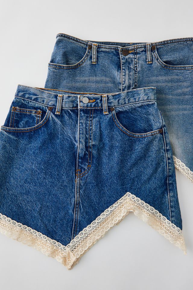 Urban Renewal Remade Lace Witchy Hem Mini Skirt #1