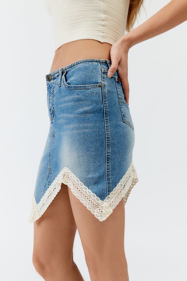 Urban Renewal Remade Lace Witchy Hem Mini Skirt #4