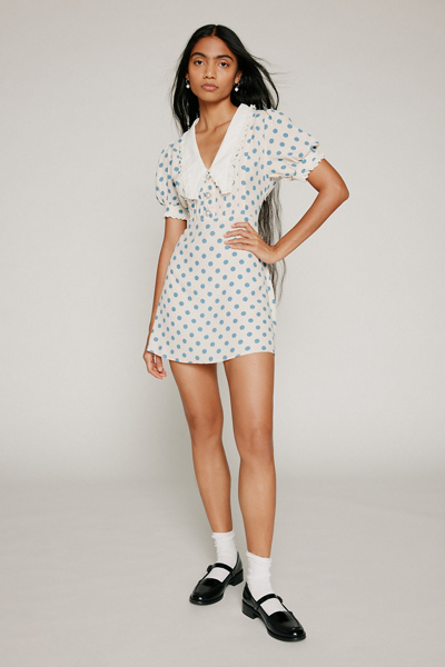 Kimchi Blue Dottie Polka Dot Mini Dress | Urban Outfitters