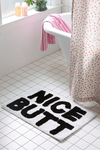 Shop Urban Outfitters Nice Butt Bath Mat In Black/white At