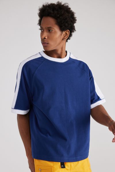 Shop Without Walls Seamed Short Sleeve Tee In Ocean Cavern, Men's At Urban Outfitters