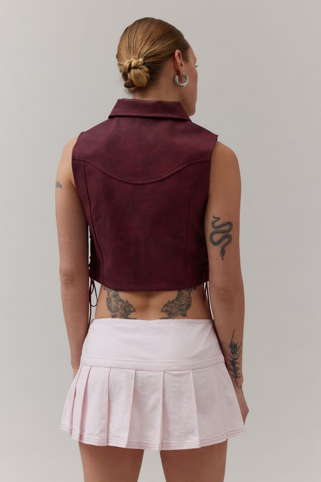 BDG Shaina Belted Linen Micro Mini Skort | Urban Outfitters