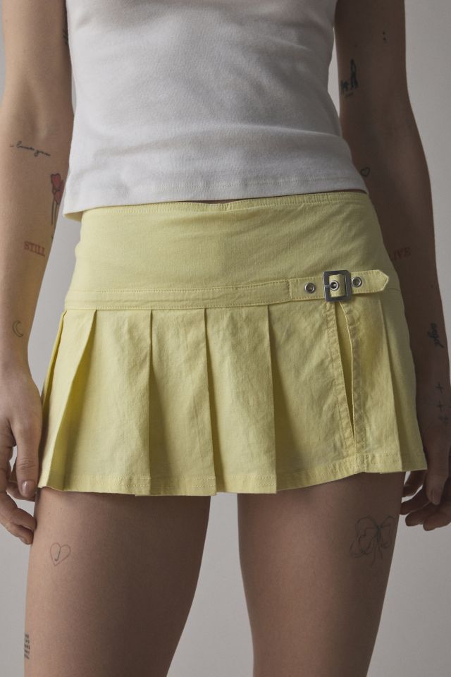 BDG Shaina Belted Linen Micro Mini Skort #1