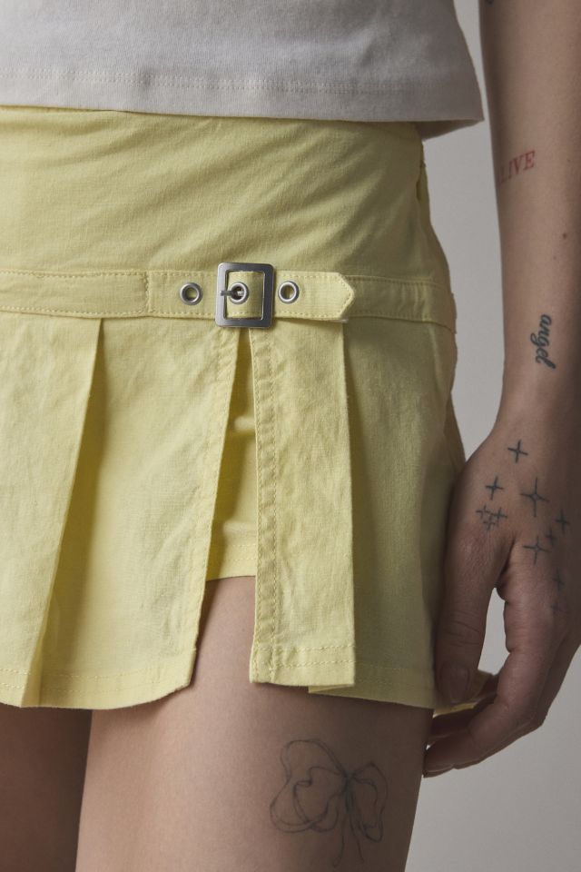 BDG Shaina Belted Linen Micro Mini Skort #2