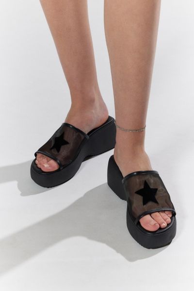 Rocket Dog Uo Exclusive Lennox Mesh Platform Sandal In Black, Women's At Urban Outfitters