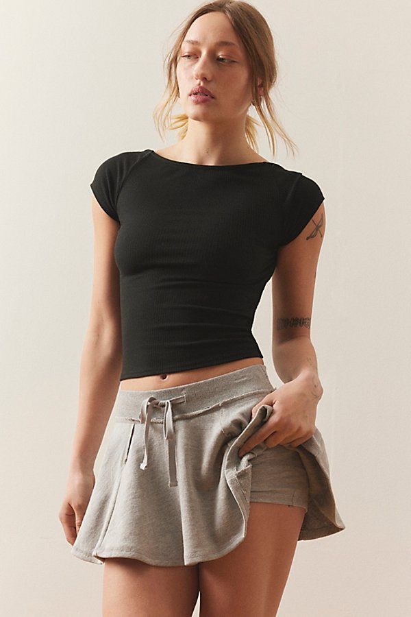 Out From Under Lived In Skort In Grey, Women's At Urban Outfitters