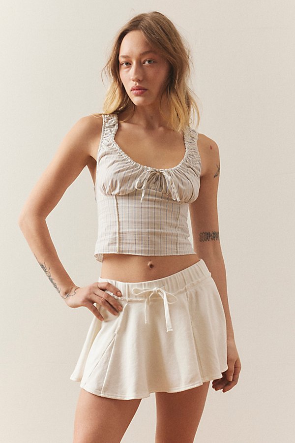 Out From Under Lived In Skort In White, Women's At Urban Outfitters