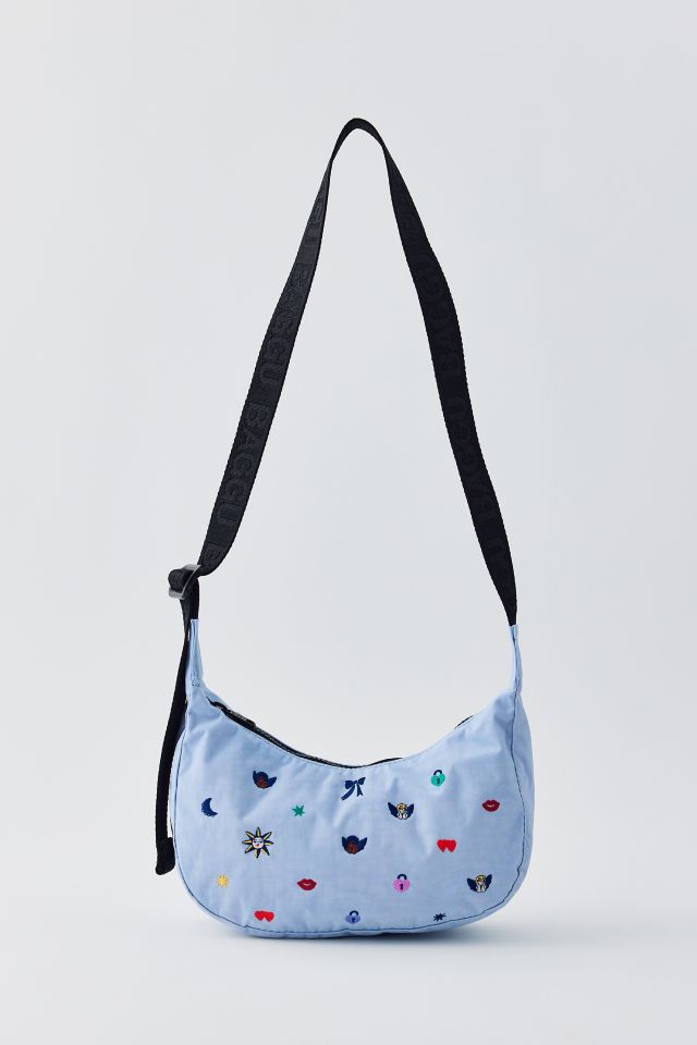 BAGGU UO Exclusive Embroidered Small Nylon Crescent Bag | Urban Outfitters