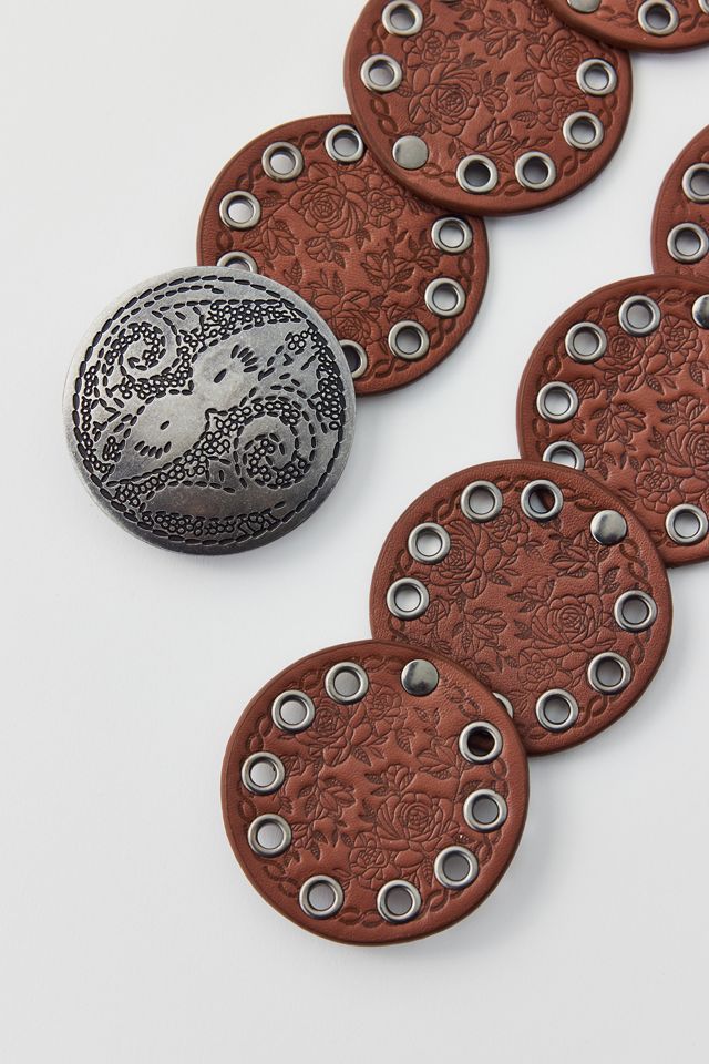 Betty Stamped Leather Western Belt #2