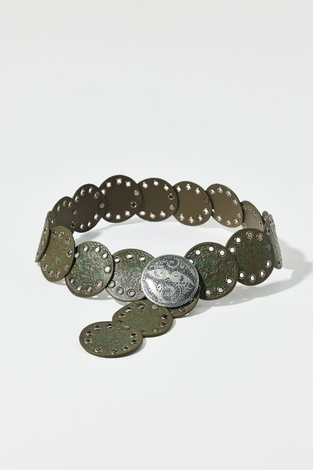Betty Stamped Leather Western Belt #1