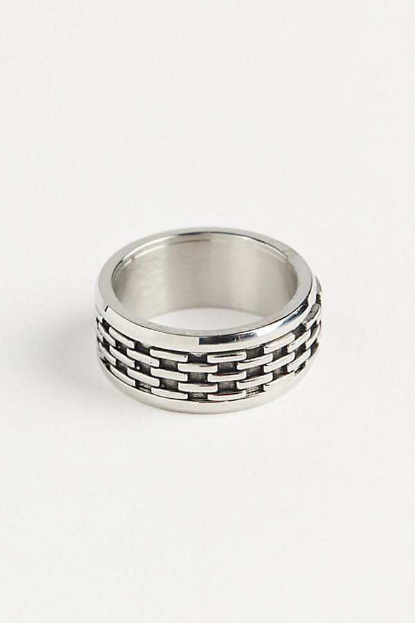 Urban Outfitters Metal Mesh Ring In Silver, Men's At