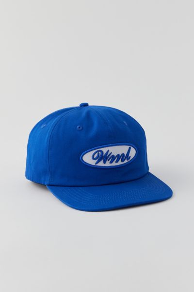Shop Wish Me Luck Cursive Logo Baseball Hat In Blue, Men's At Urban Outfitters