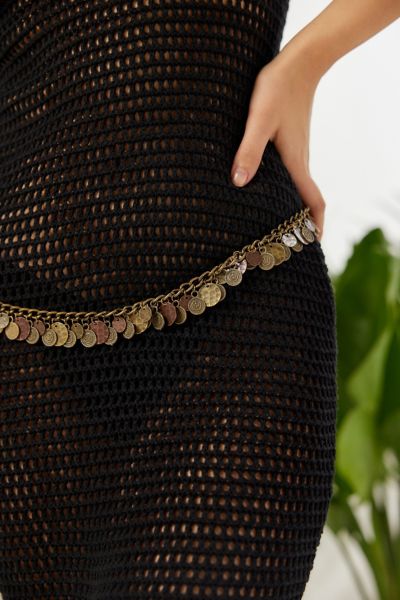 Urban Outfitters Cornelia Coin Chain Belt In Gold, Women's At