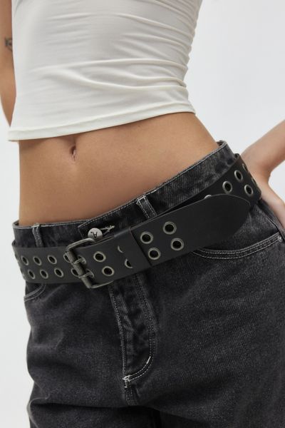 Urban Outfitters Grommet Wide Belt In Black, Women's At