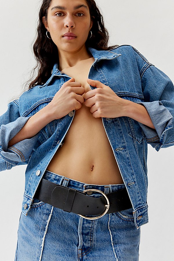 Urban Outfitters Levi Leather Belt In Black, Women's At