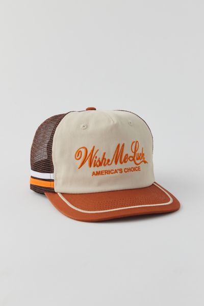Wish Me Luck America's Choice Trucker Hat In Brown, Men's At Urban Outfitters