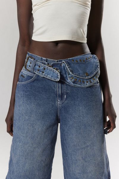 Shop Urban Outfitters Sadie Denim Pocket Belt In Tinted Denim, Women's At