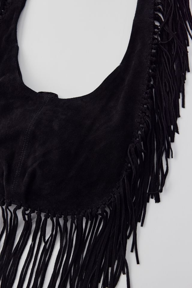 Silence + Noise Suede Fringe Hobo Sling Bag #2