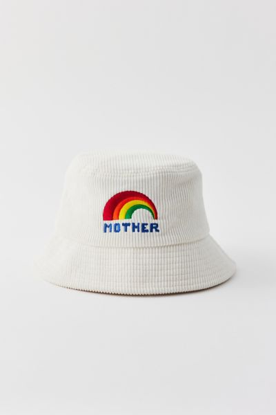 Shop Mother The Bucket List Corduroy Bucket Hat In Cream, Women's At Urban Outfitters