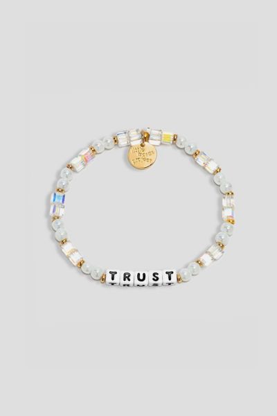 Shop Little Words Project Trust Beaded Bracelet In Clear, Women's At Urban Outfitters