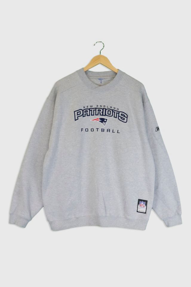 Vintage NFL New England Patriots Embroidered Cross Neckline Sweatshirt