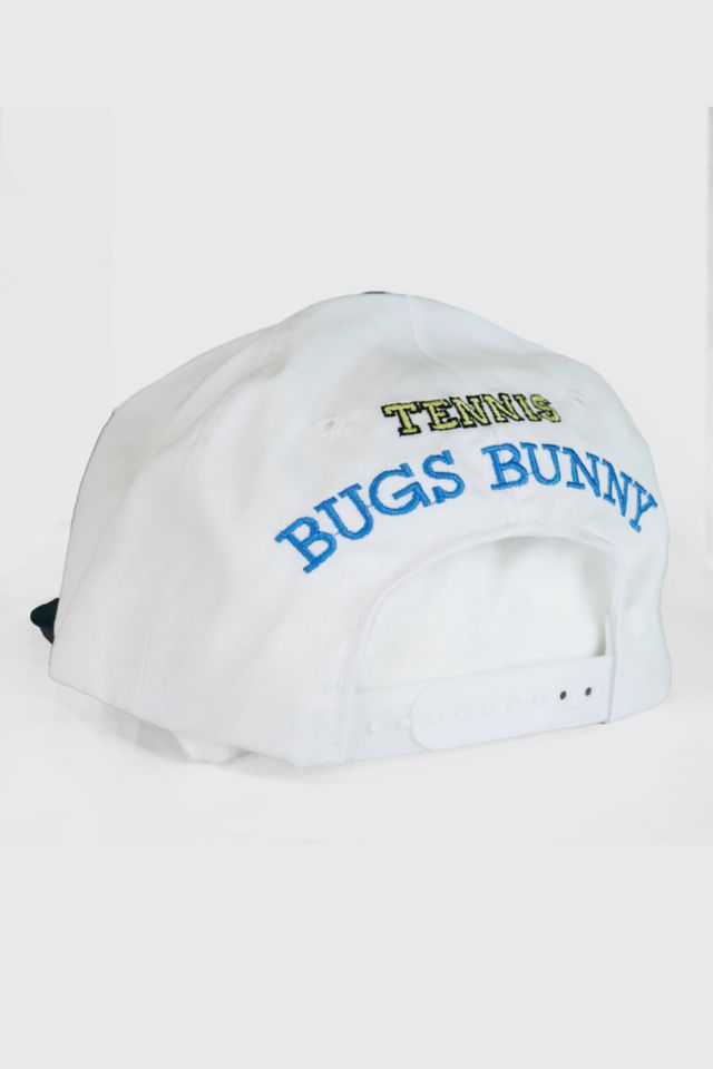 Vintage Looney Tunes Bugs Bunny Tennis Snapback Hat #2