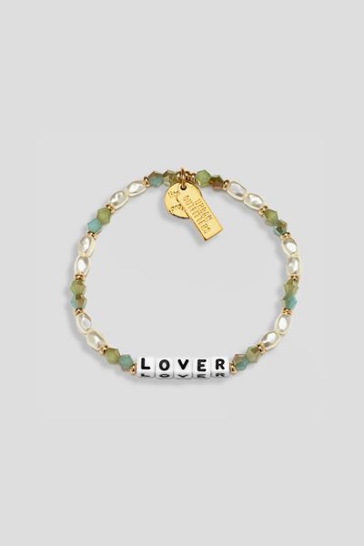 Shop Little Words Project Uo Exclusive Lover Beaded Bracelet In Green, Women's At Urban Outfitters