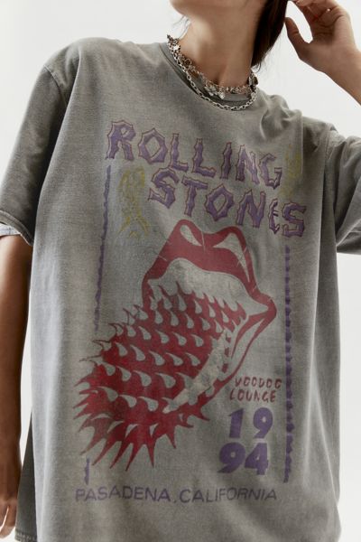 Urban Outfitters Rolling Stones Voodoo Lounge Oversized Tee In Black, Women's At