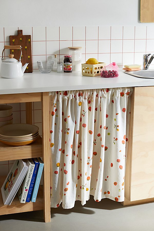 Shop Urban Outfitters Food Icon Café Curtain Set In Tomato At