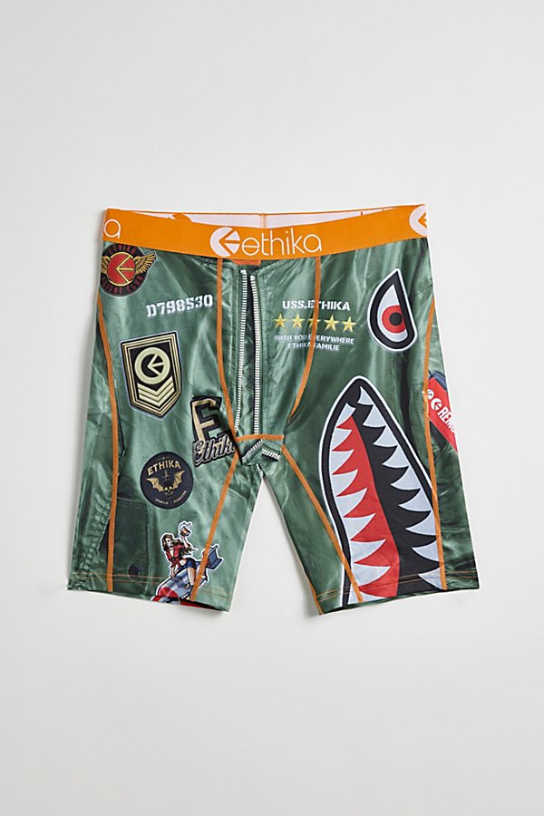 Ethika Bmr Pre Flight Boxer Brief In Green, Men's At Urban Outfitters