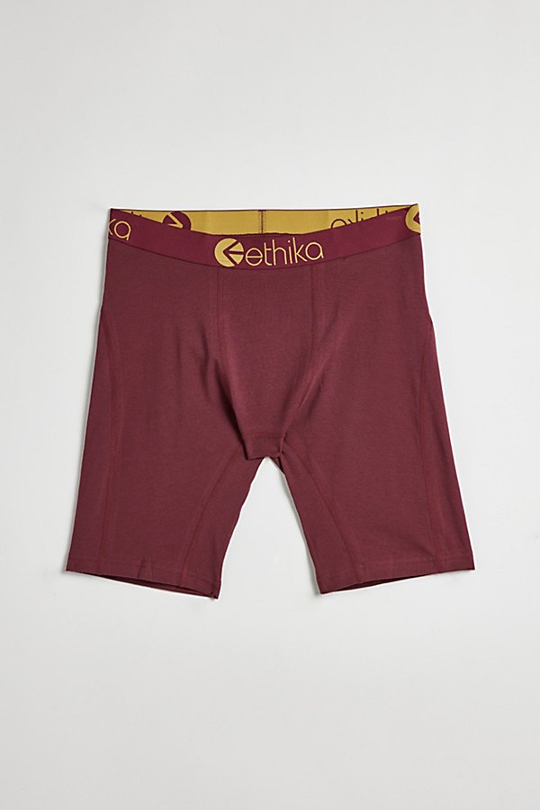 Ethika Righteous Port Boxer Brief In Maroon, Men's At Urban Outfitters
