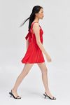 UO Bri Double Bow Satin Mini Dress
